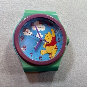 Disney Fantasma Winnie the‎ Pooh Watch Wall Clock Vintage 90s Battery